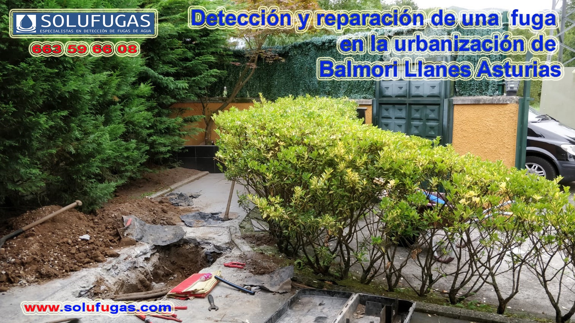 En este momento estás viendo Detección y reparación de una  fuga en la urbanización de Balmori Asturias